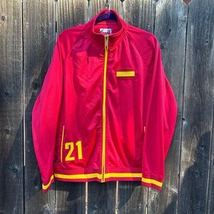 PBPC World Cup Edition Red and Yellow Men's Lightweight Soccer sports Jacket
